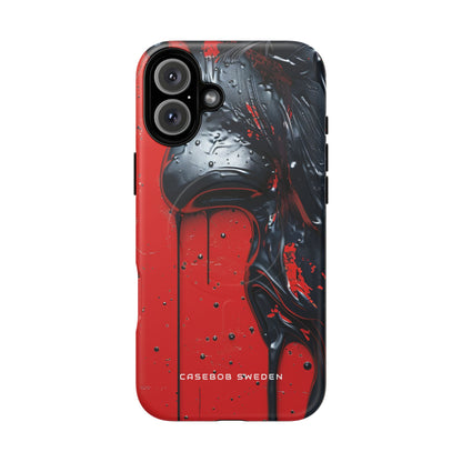 Textured Crimson Bloom iPhone 16  Tough+ Phone Case