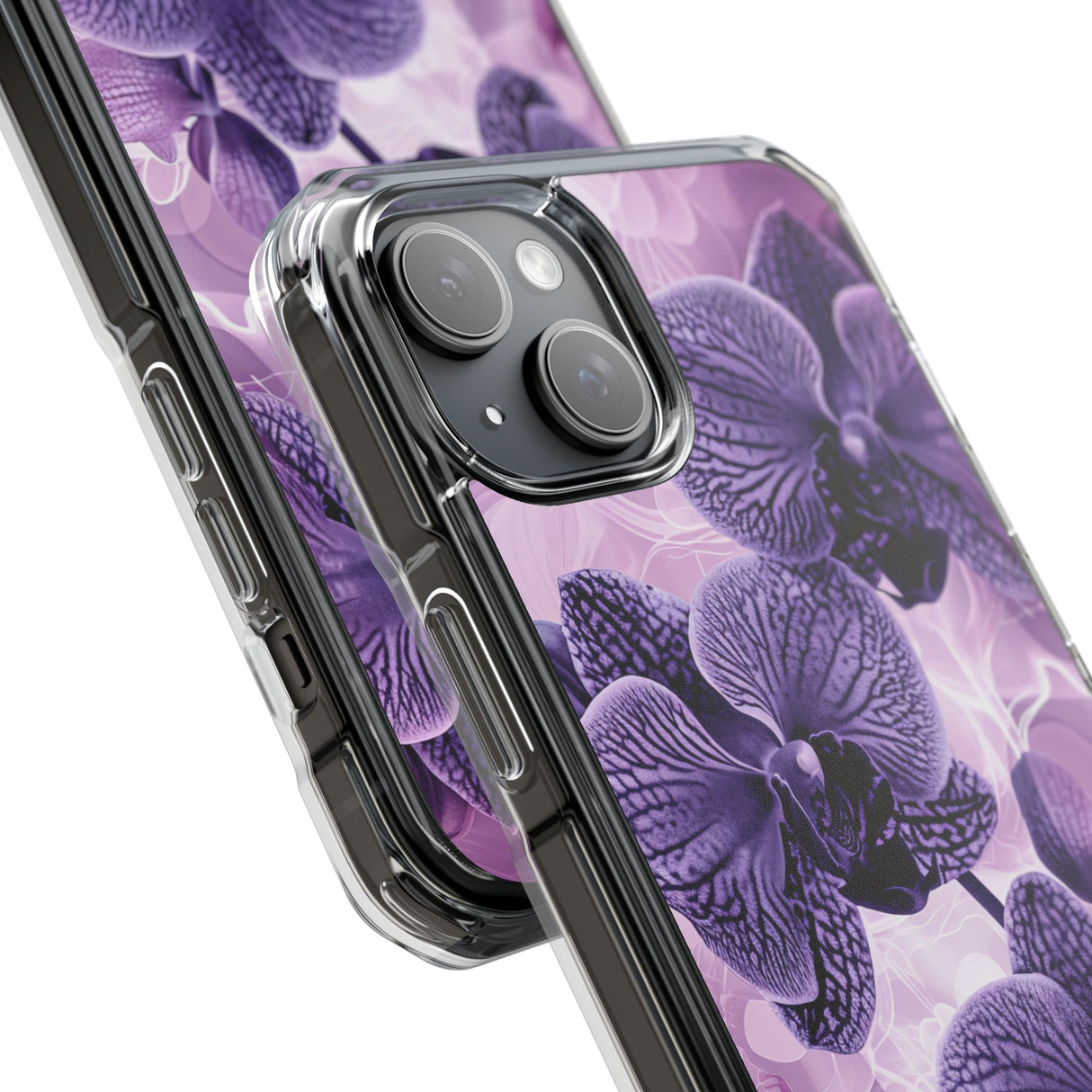 Radiant Orchid Design | Handyhülle für iPhone (Clear Impact Case – magnetisch) 