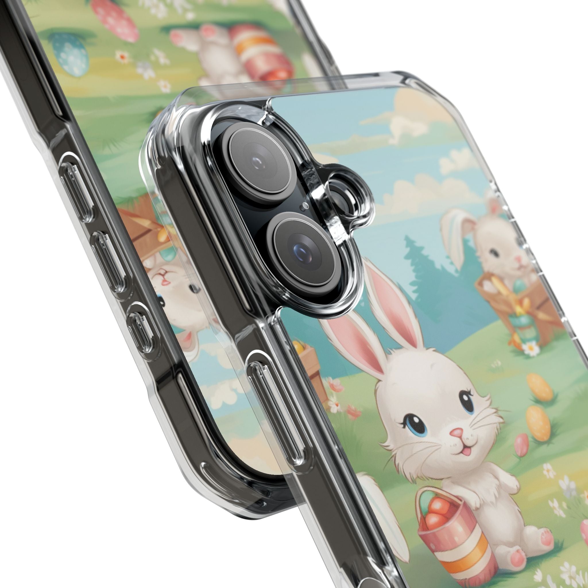Bunnies Hunt Eggs iPhone Case - Impact