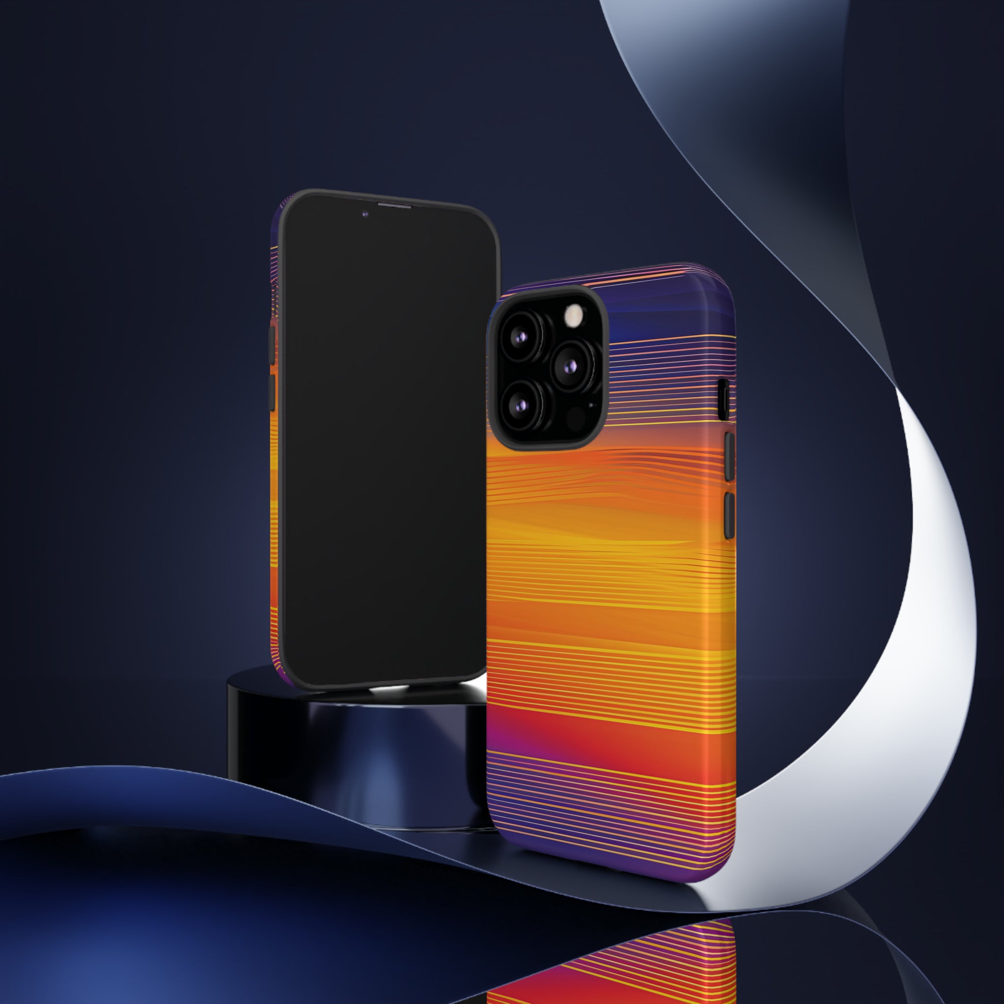 Orange Fusion: Data Artistry - Protective Phone Case