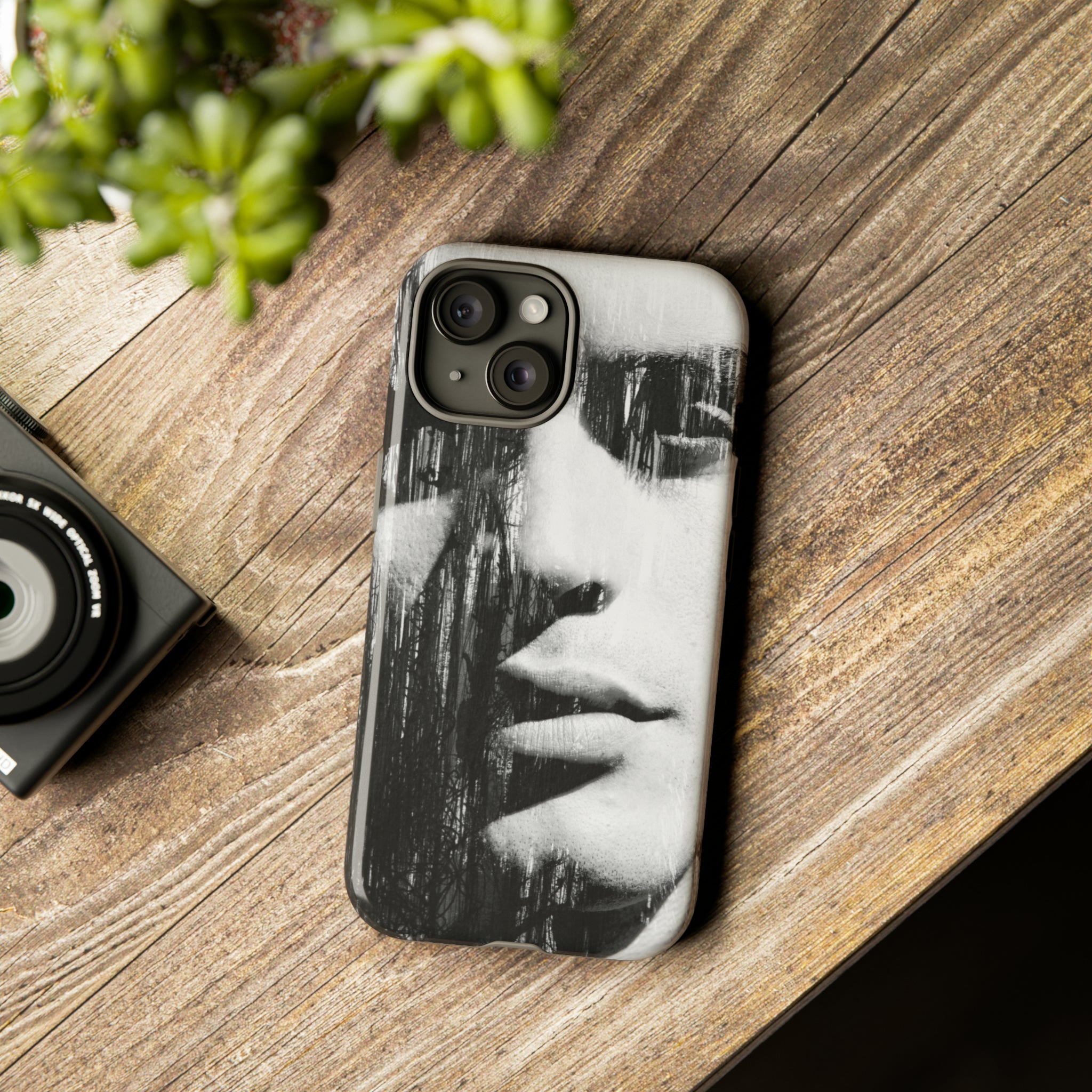 Black & White Pop Art - Protective Phone Case