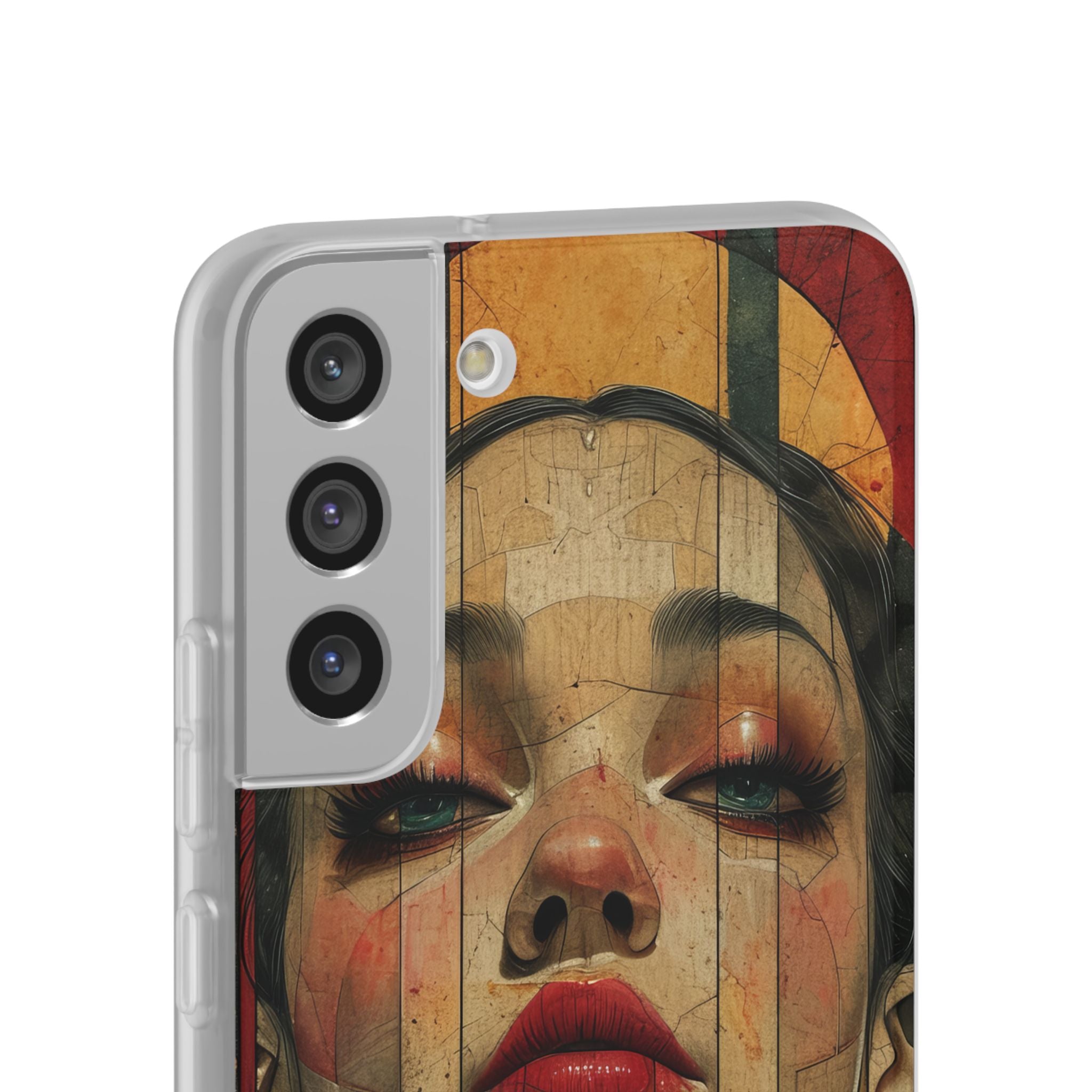 Bold Art Deco Portrait - Flexi Samsung S22 Phone Case