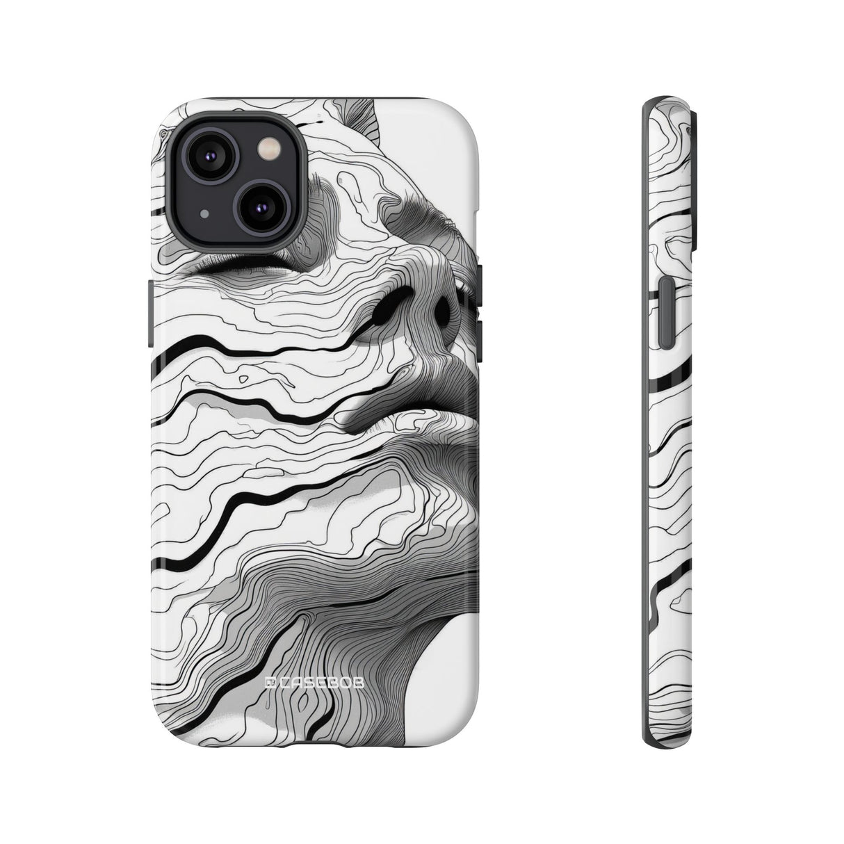 Topographic Serenity | Protective Phone Case for iPhone