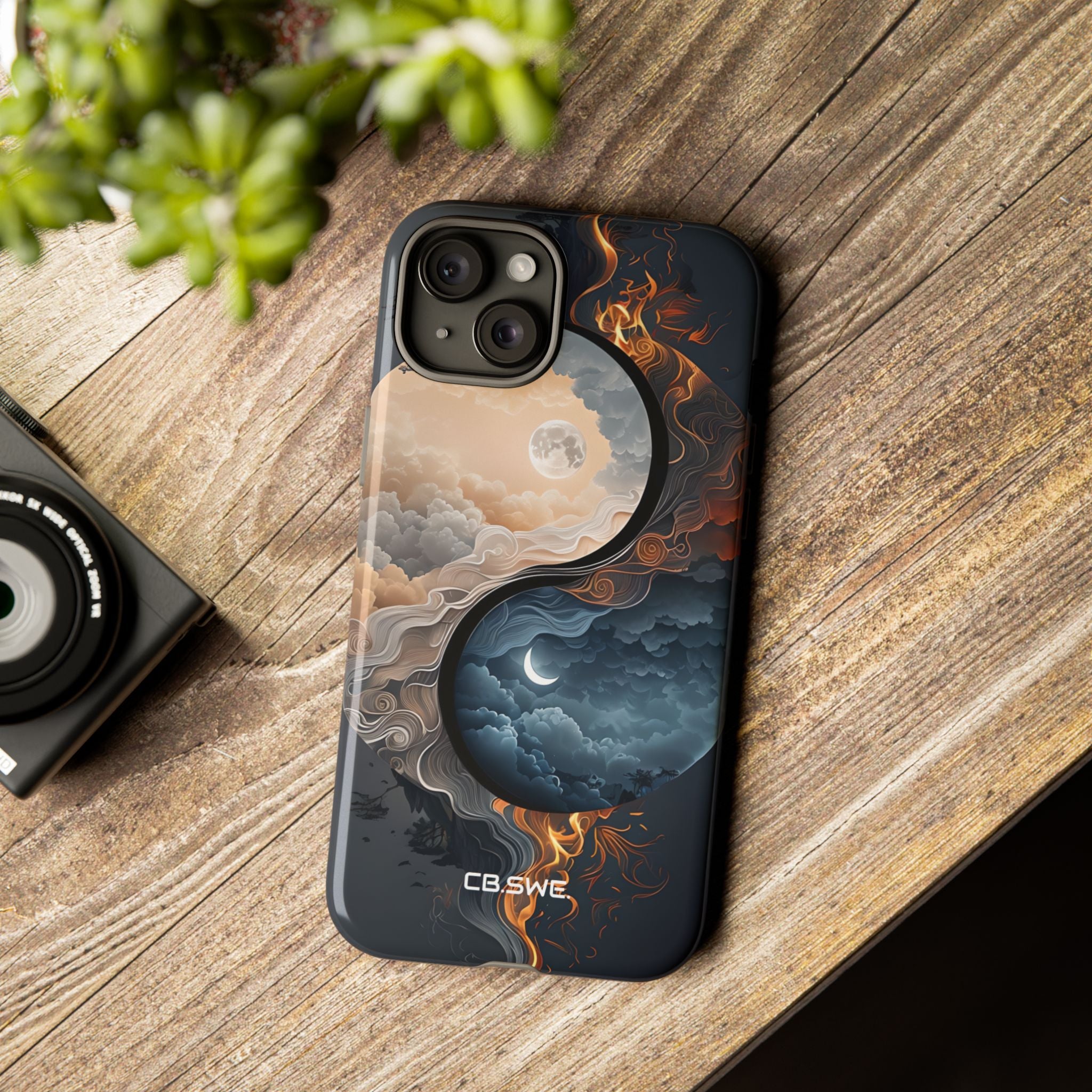 Surreal Day Night Yin Yang Symbol Artwork Phone iPhone 15 - Tough