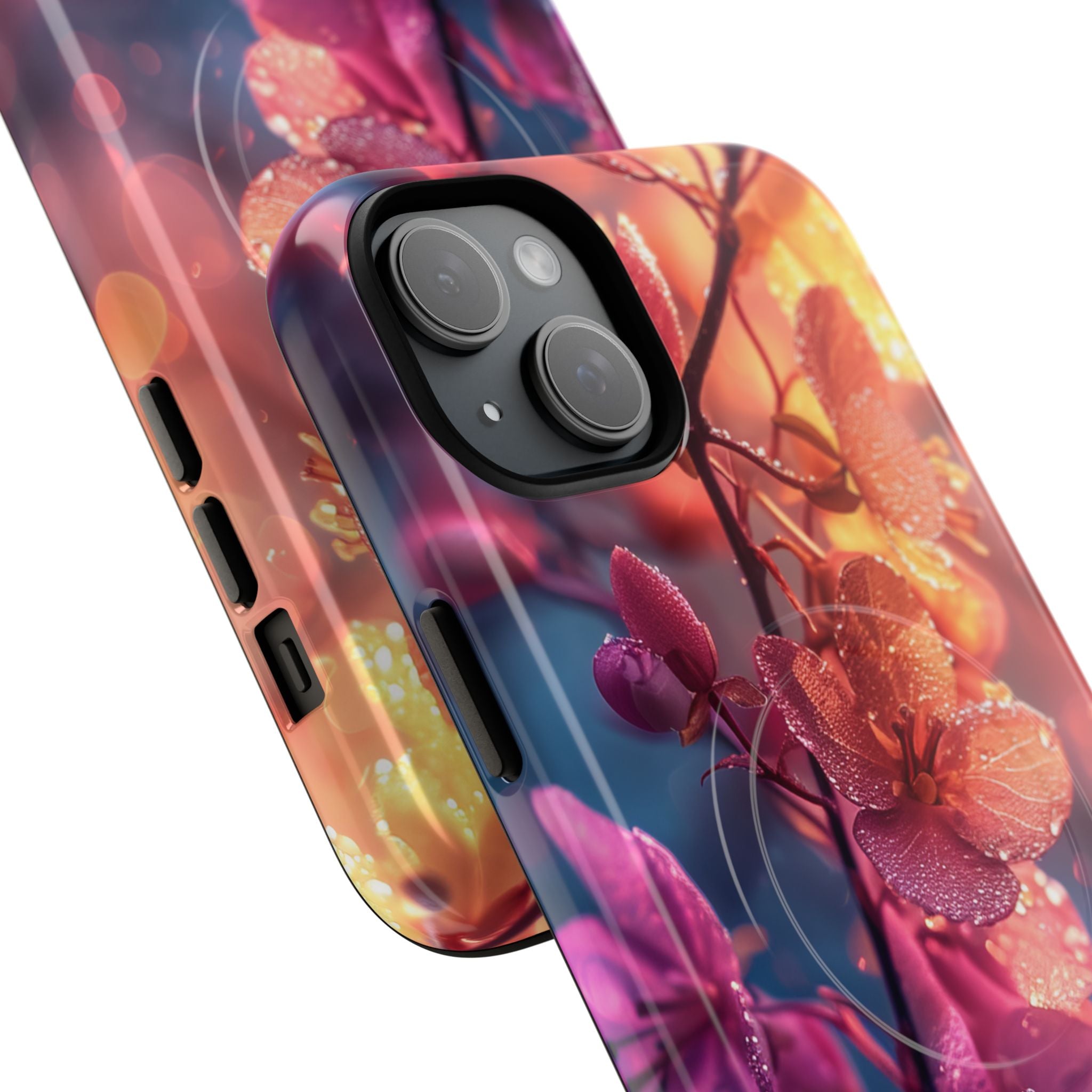 Pink Bloom Serenity - Tough + MagSafe® iPhone 15 Phone Case