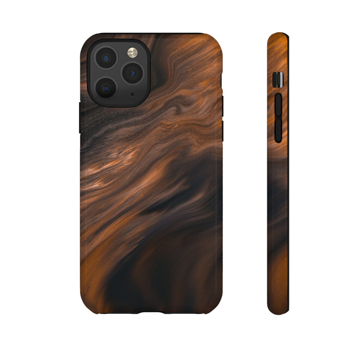 Brown Mist Ink Art iPhone Case (Protective) iPhone 11 Pro Glossy Phone Case