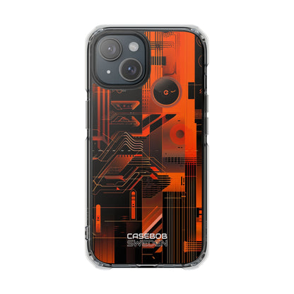 Orange Circuit Dreams iPhone 15 - Impact Clear+