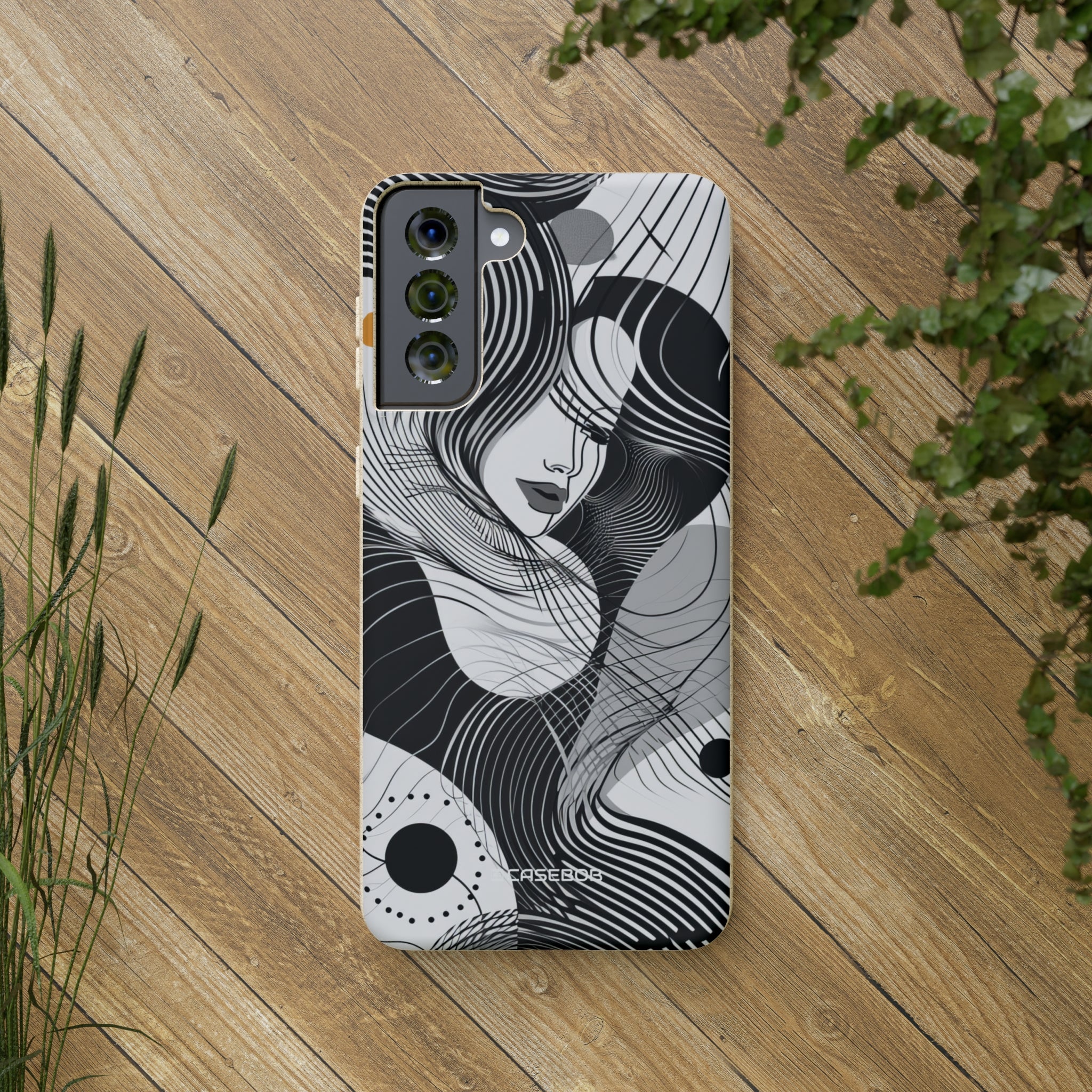 Fluid Noir Rhythm | Biodegradable Phone Case