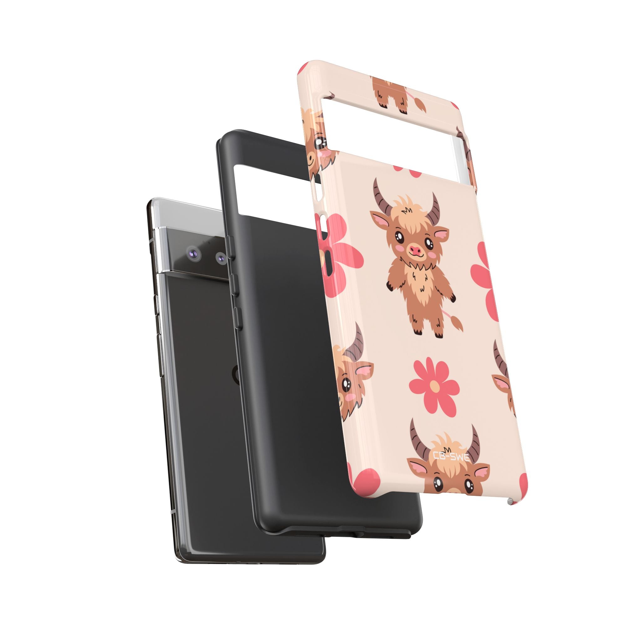 Cute Cattle & Flowers - Google Pixel Case