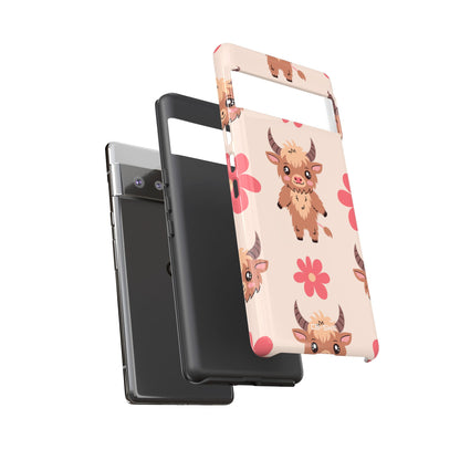 Cute Cattle & Flowers - Google Pixel Case