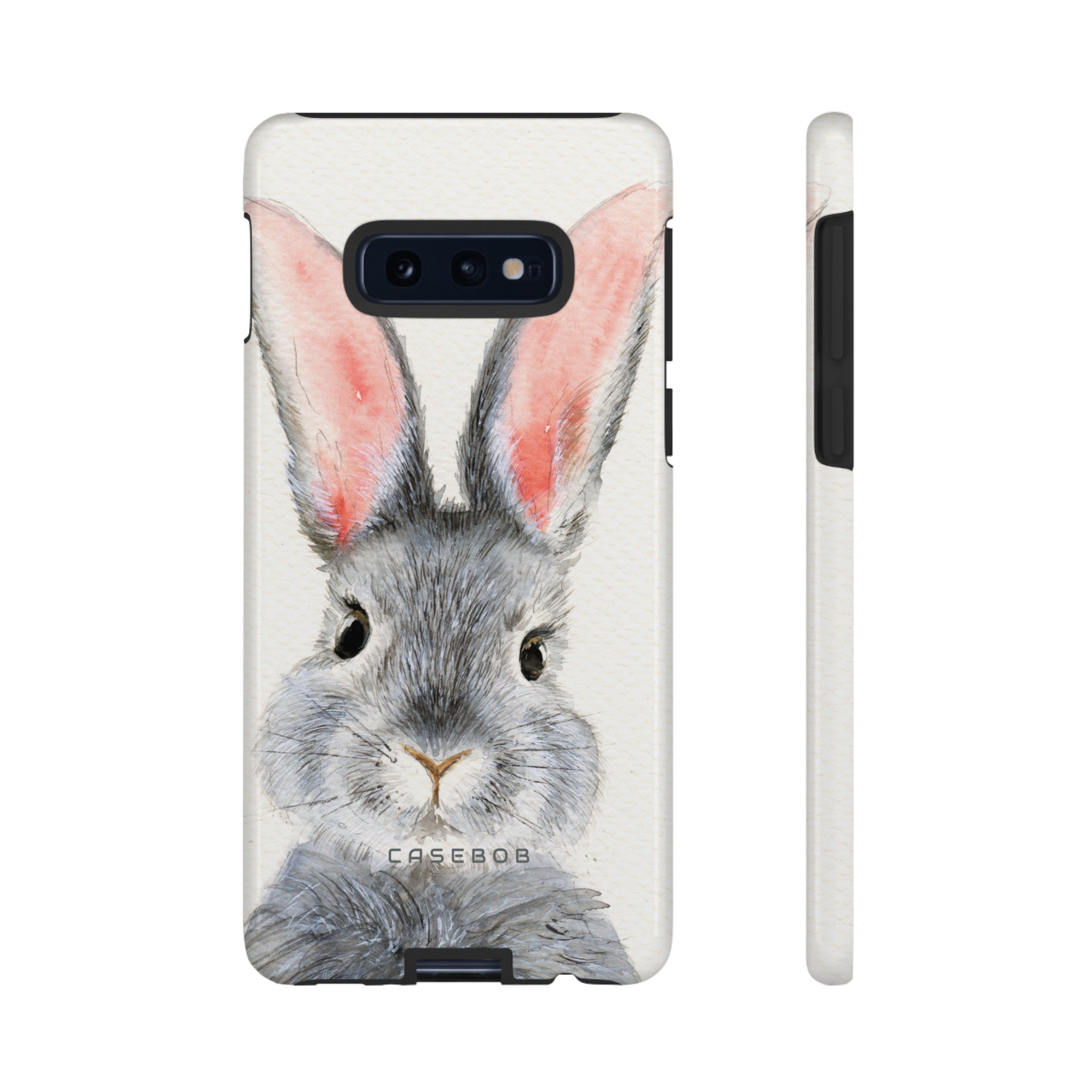 Watercolor of Fluffy Rabbit - Protective Phone Case