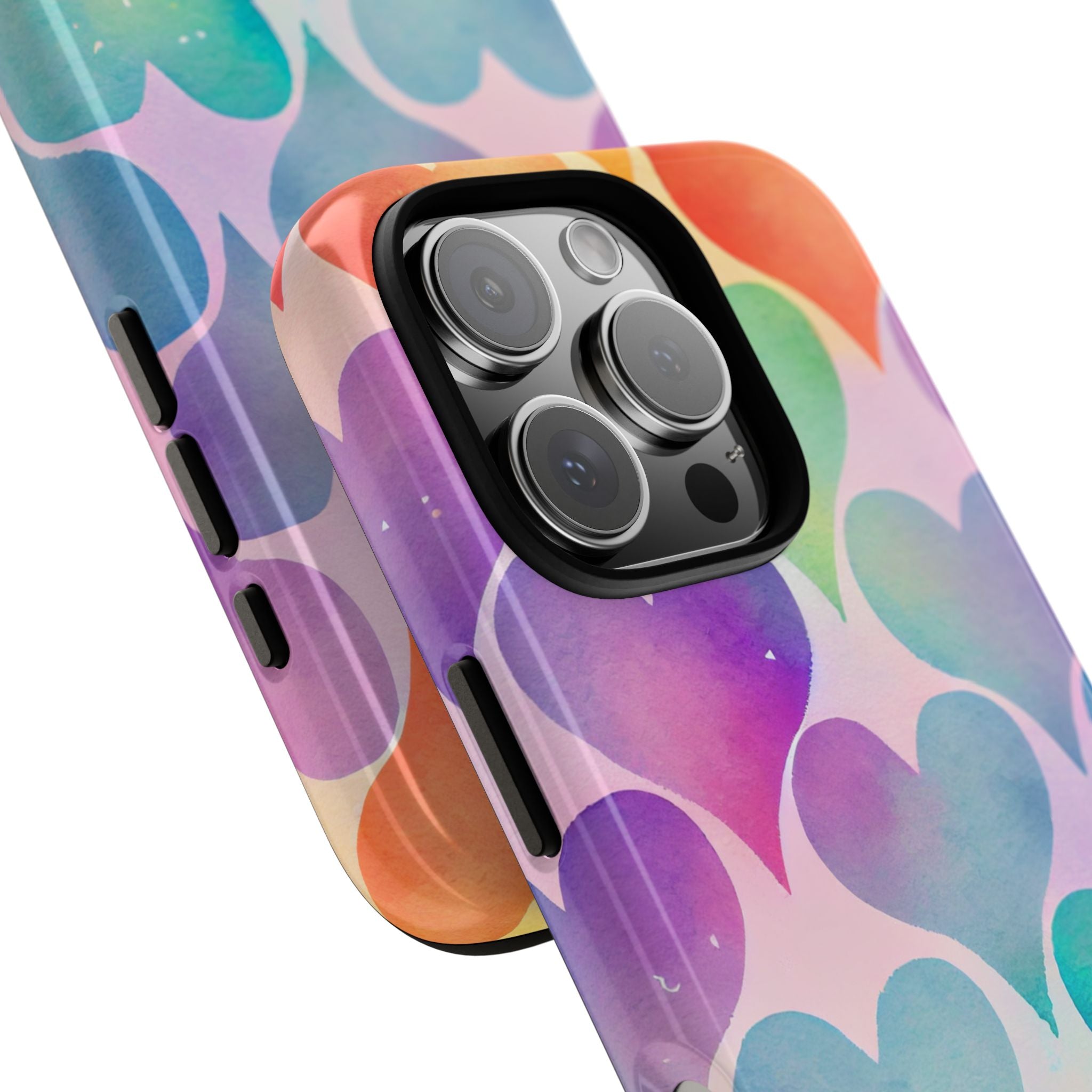 Watercolor Heart Symphony - iPhone Case