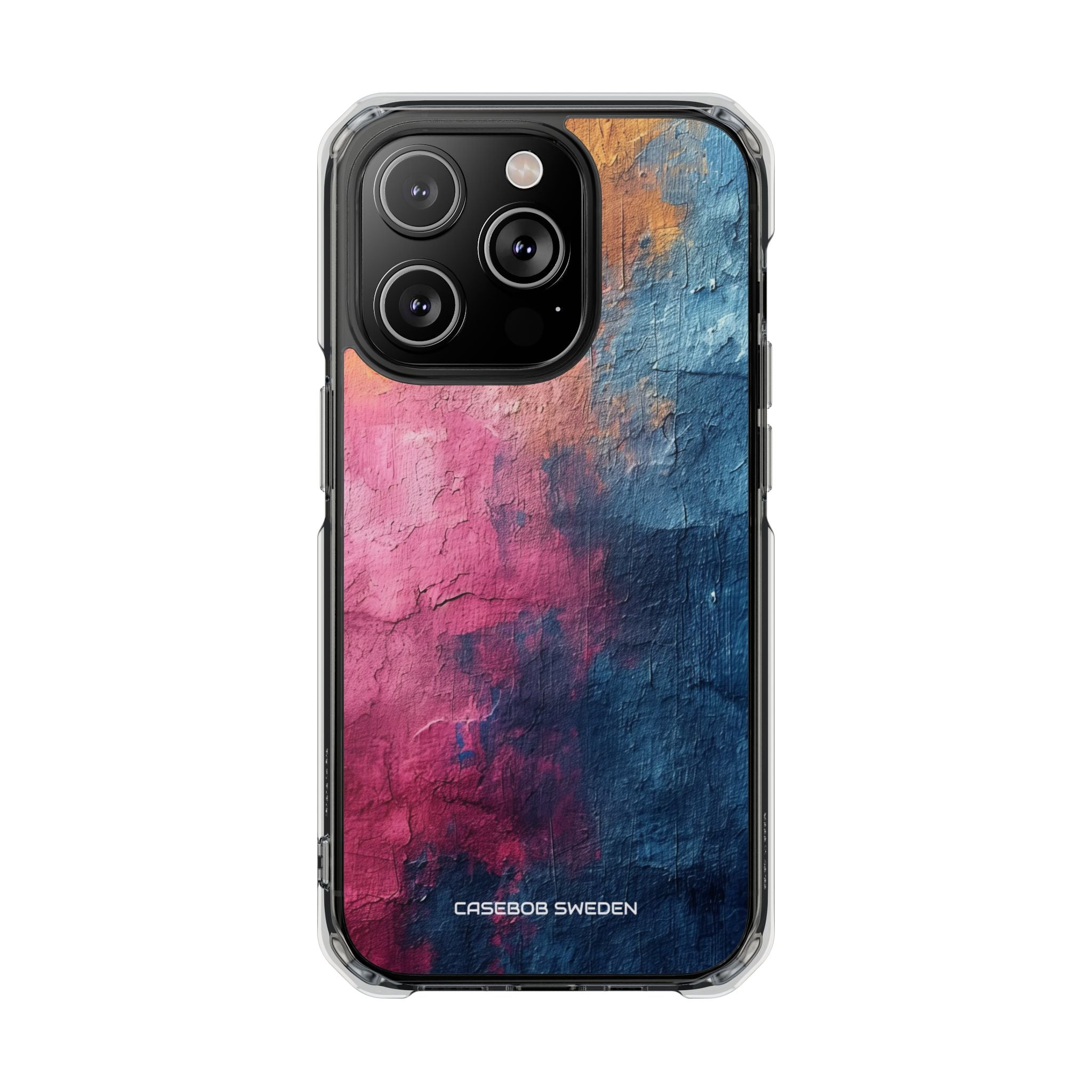 Blue Pink Abstract - Clear Impact iPhone 14 Phone Case