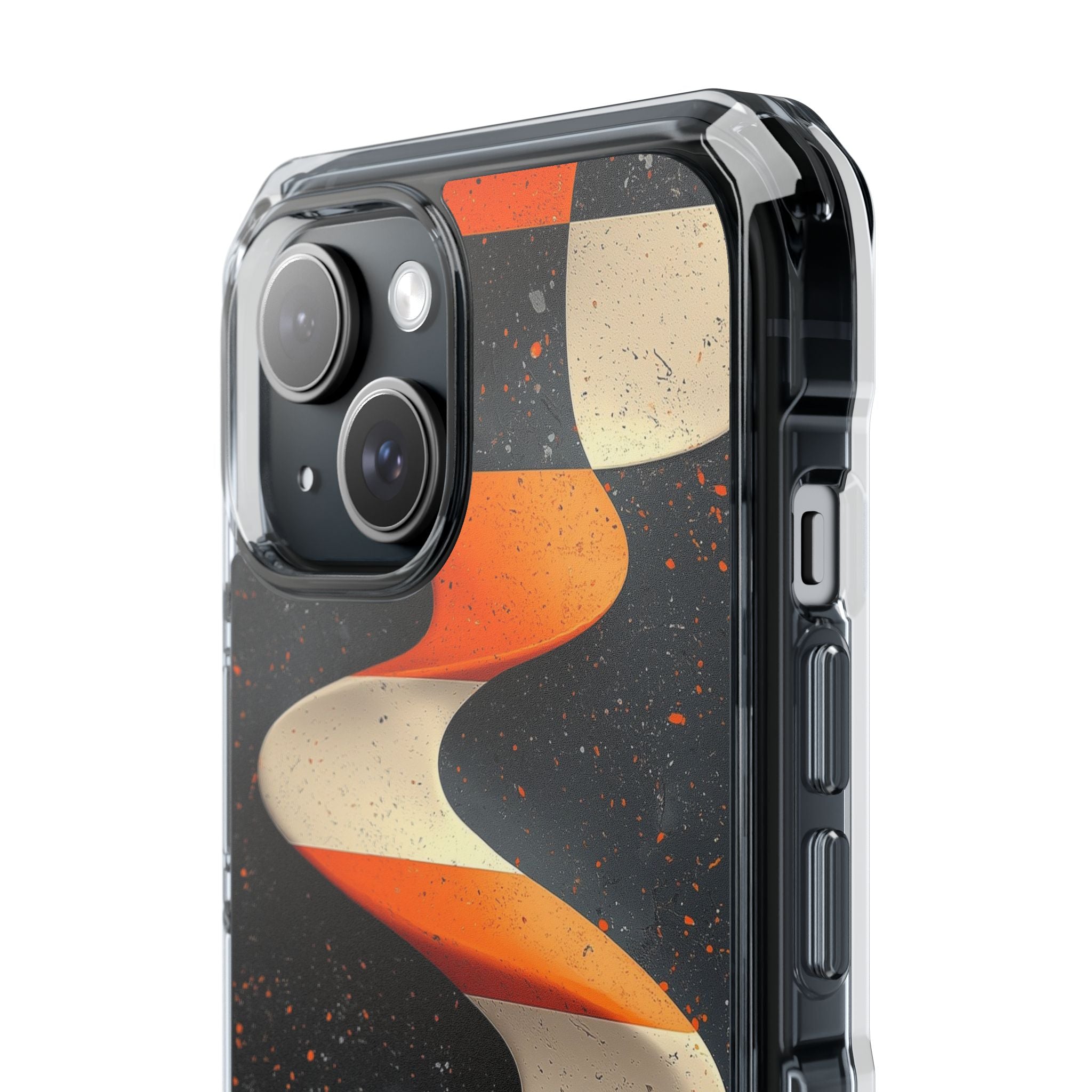 Orange Waves Flow iPhone Case - Impact