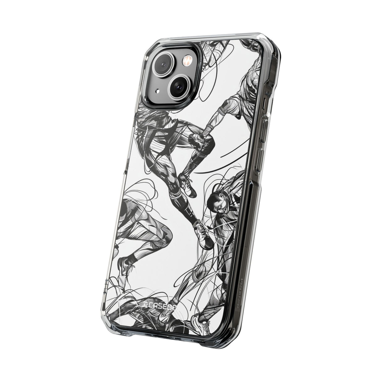 Dynamic Athletic Surrealism - Phone Case for iPhone (Clear Impact - Magnetic)