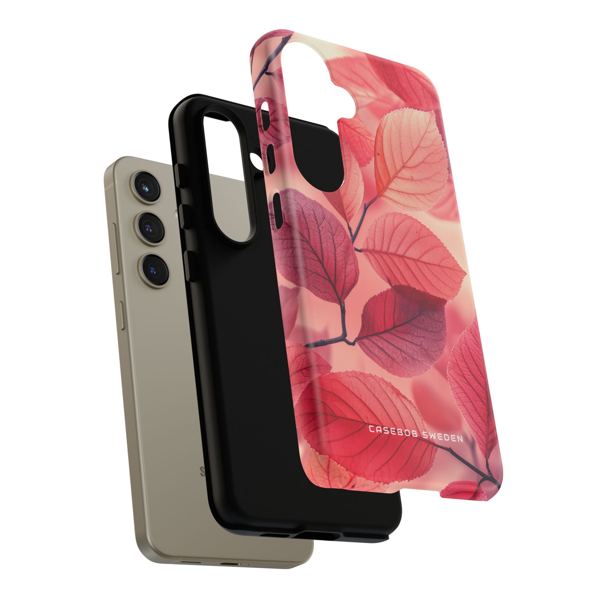 Elegant Pink Leaves Samsung S24 - Tough Phone Case