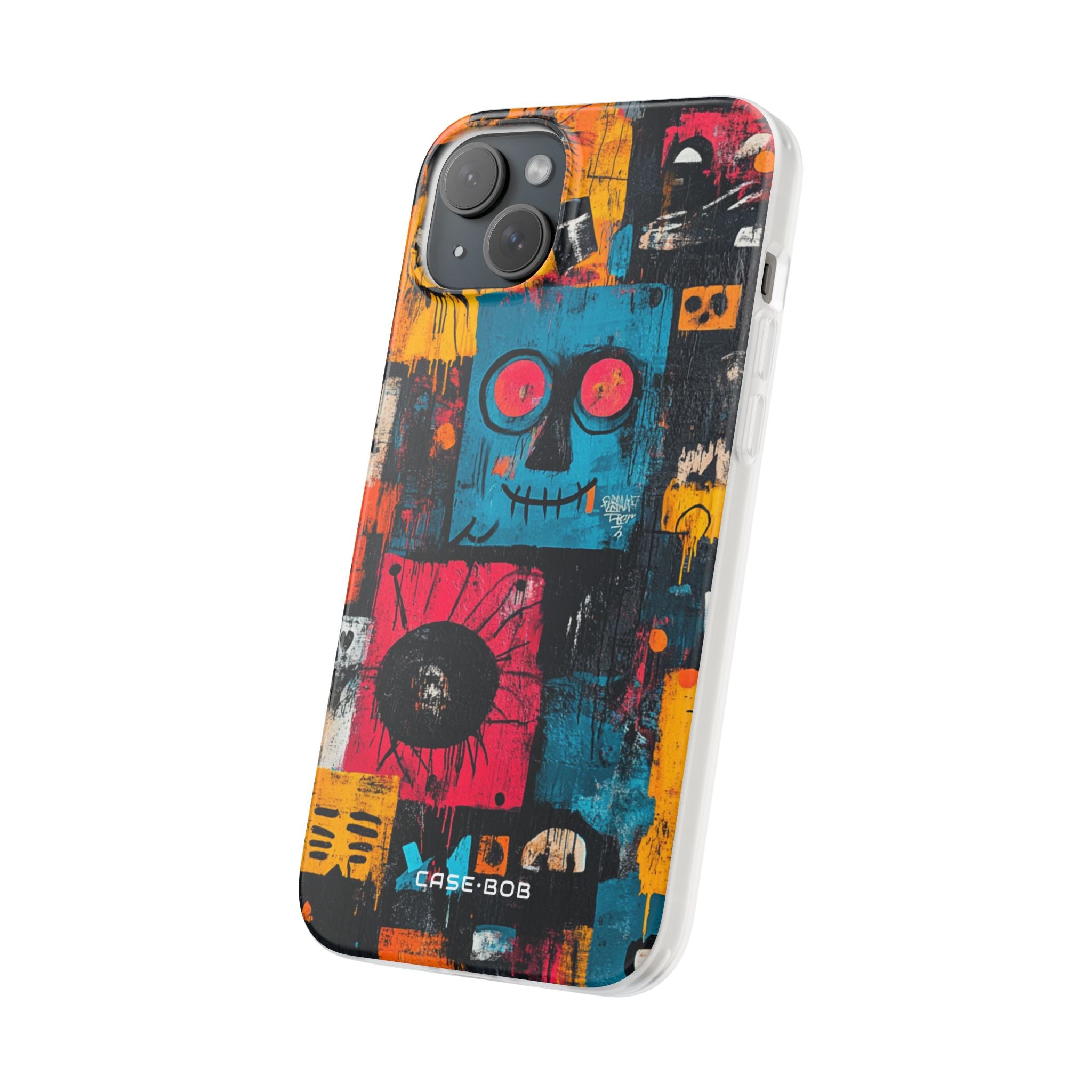 Blue Stitch Smile iPhone 15 Plus Case - Soft