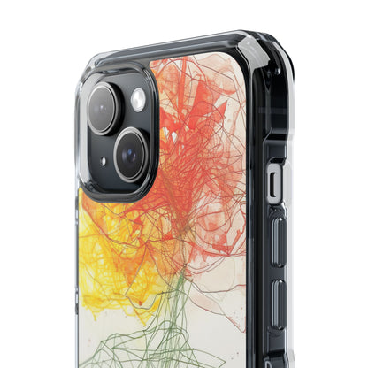 Fiery Blossom Tangle iPhone 15 - Impact Clear+