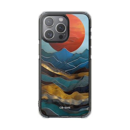 Sunset Geometry Waves iPhone Case - Impact