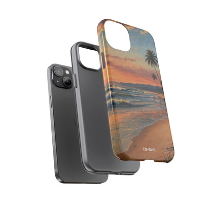 Golden Waves Embrace - iPhone Case