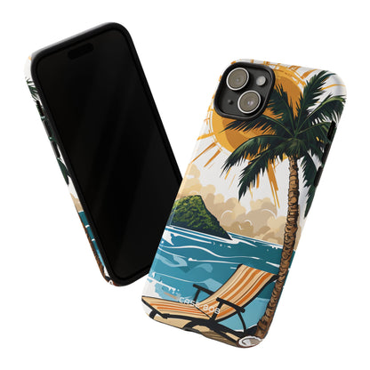 Sunny Palm Breeze iPhone 15 Plus Case - Tough