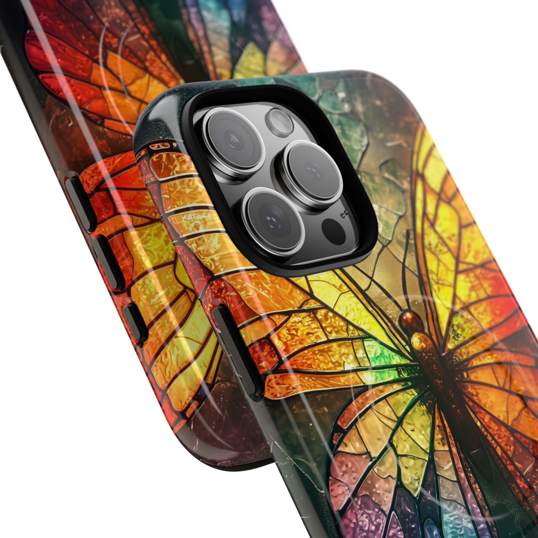 Stained Glass Butterfly iPhone 16 Pro Max Case - Tough+