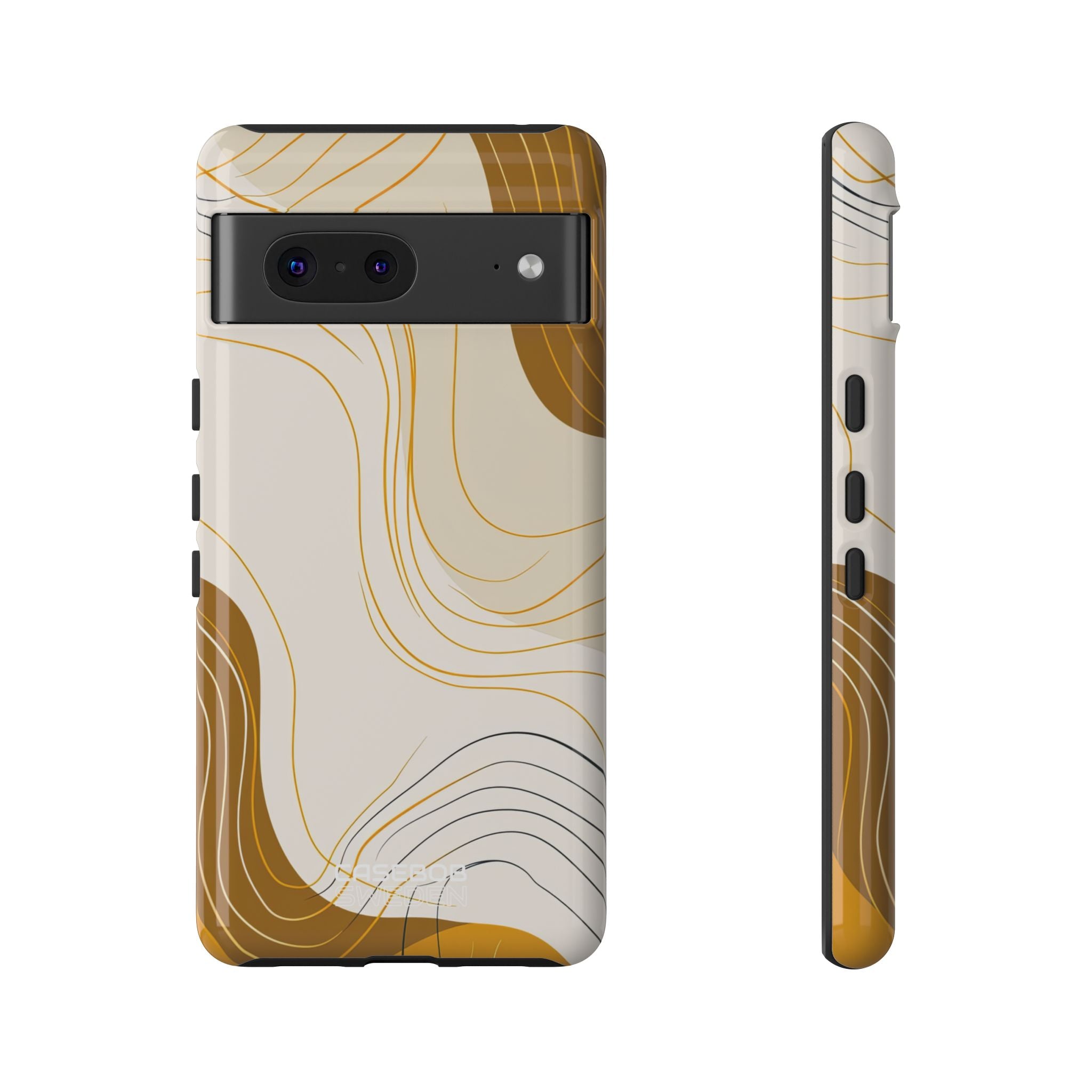 Golden Flow Lines Google Pixel 7 - Tough