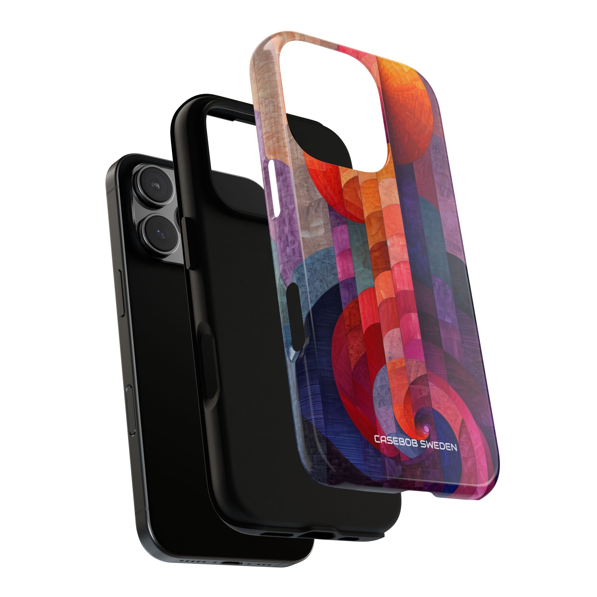 Purple Orange Abstract - Tough iPhone 16 Phone Case