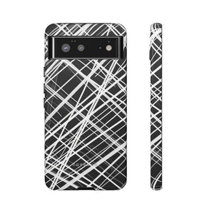 White Line Elegance - Protective Phone Case