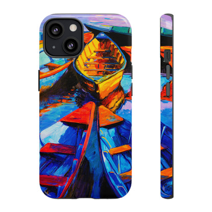 Oil painting - Wooden Boat - Protective Phone Case