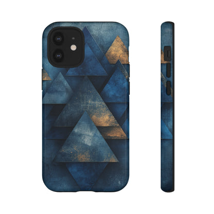 Blue Geometric Harmony - Protective Phone Case