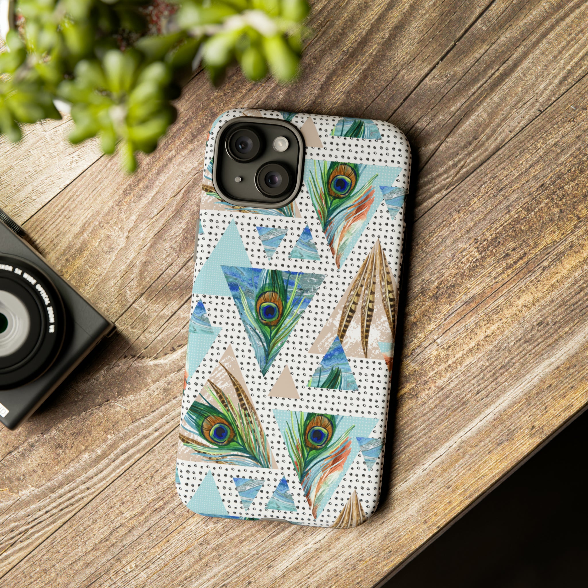 Peacock Feathers - Protective Phone Case