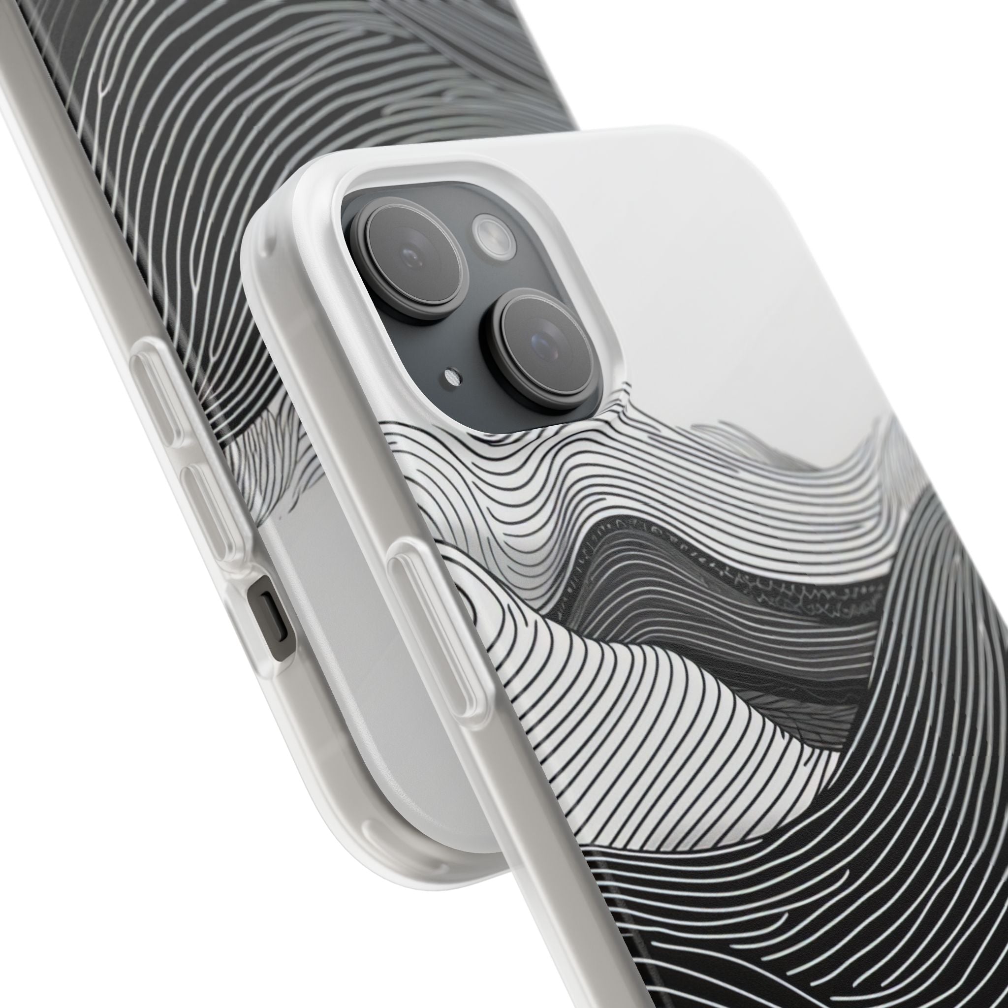 Undulating Horizon Waves iPhone 15 - Flexi Phone Case