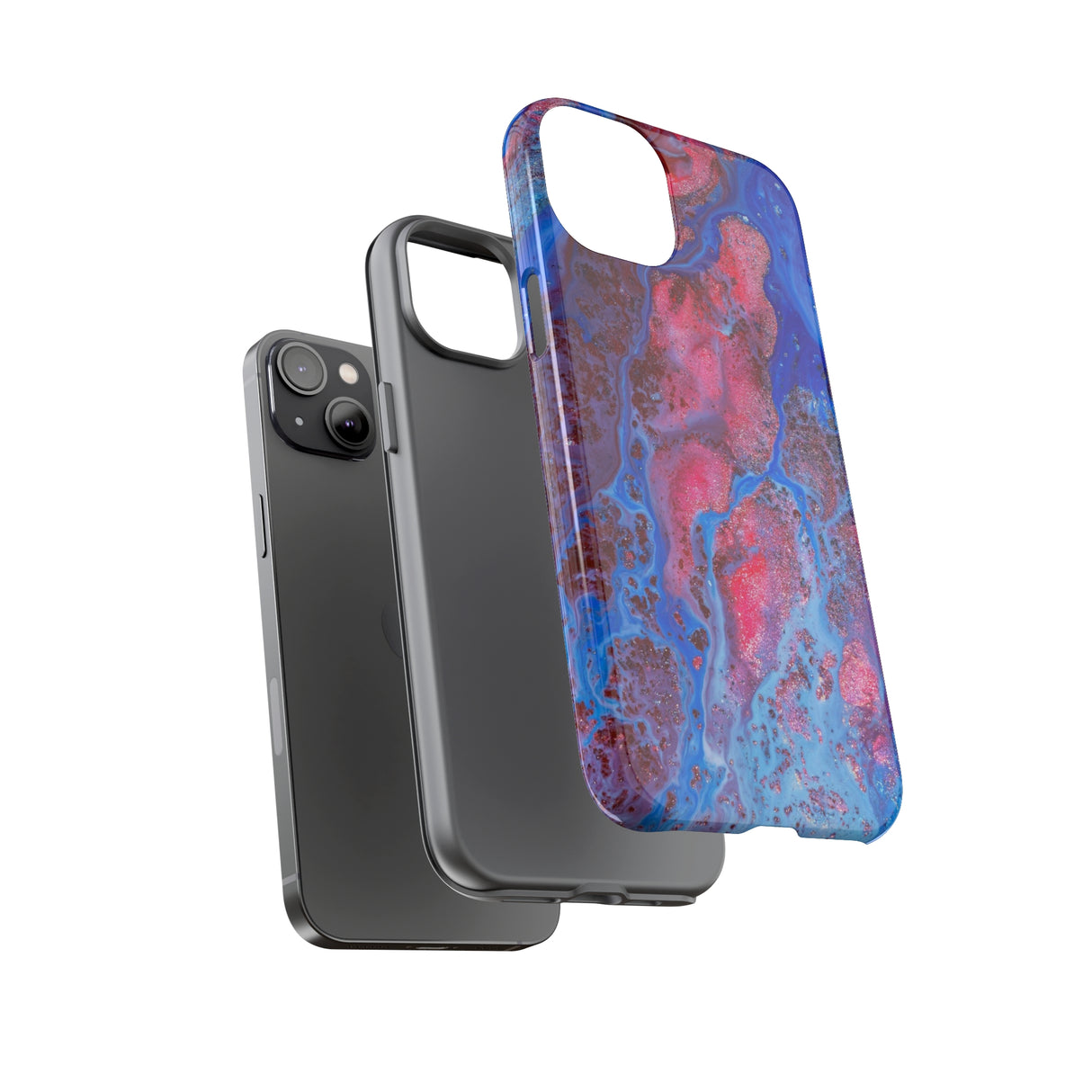 Red Mountain Ink Art iPhone Case (Protective) Phone Case