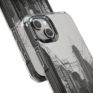 Urban Wireframe - Phone Case for iPhone (Clear Impact - Magnetic)