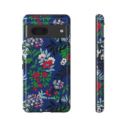 Blue Art Flowerfield - Protective Phone Case