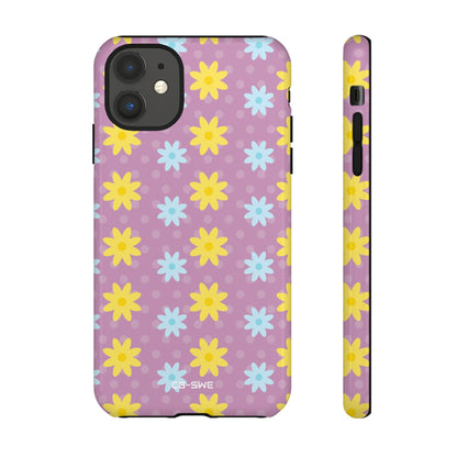 Flower Dots Dance - iPhone Case