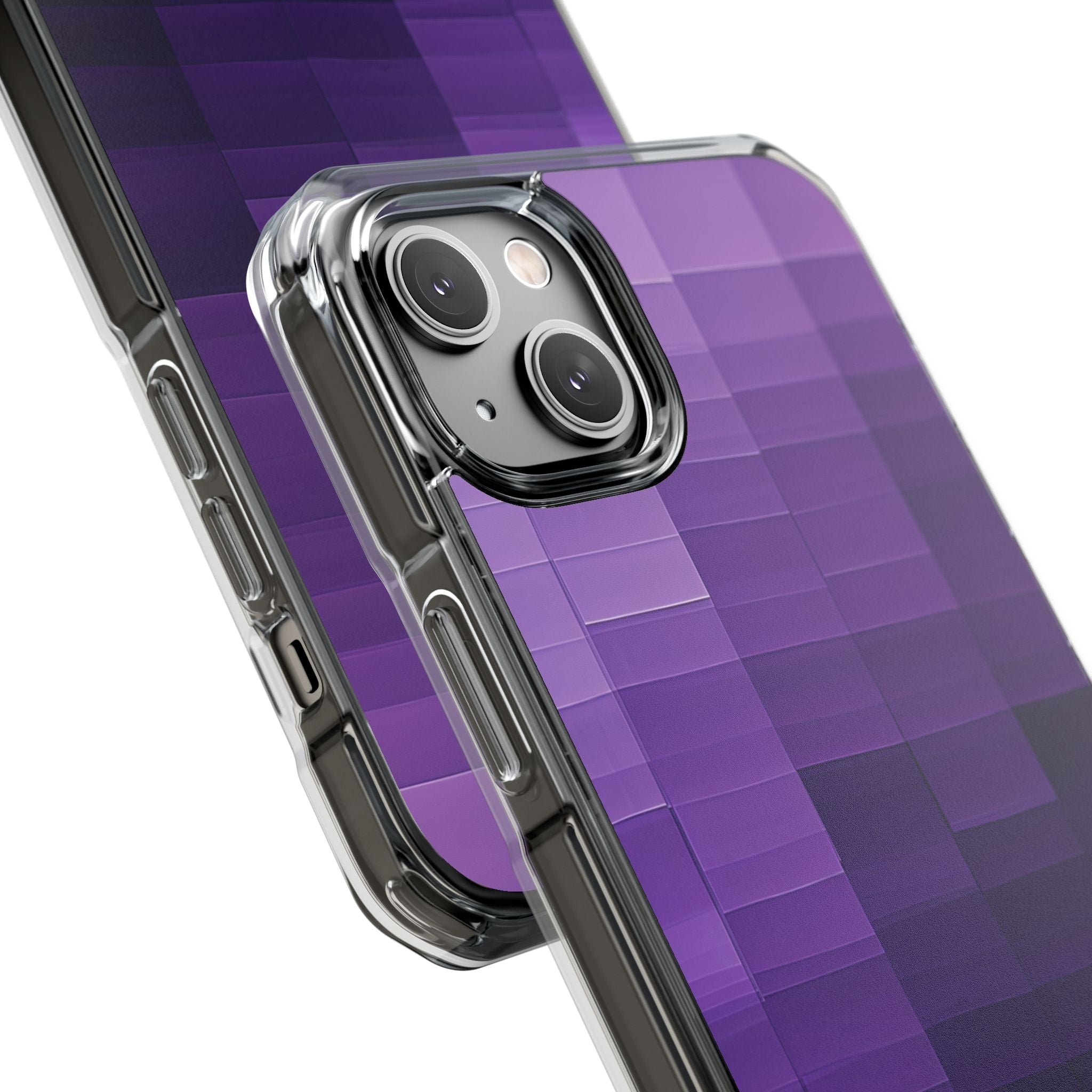 Purple Horizon Grid iPhone 14 - Impact Clear+