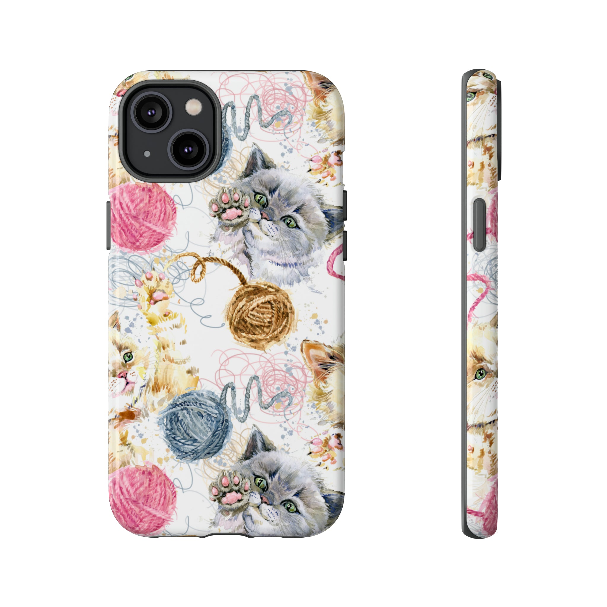 Cute Kitten Pattern - Protective Phone Case