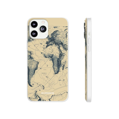 Vintage World Map | Flexible Phone Case for iPhone