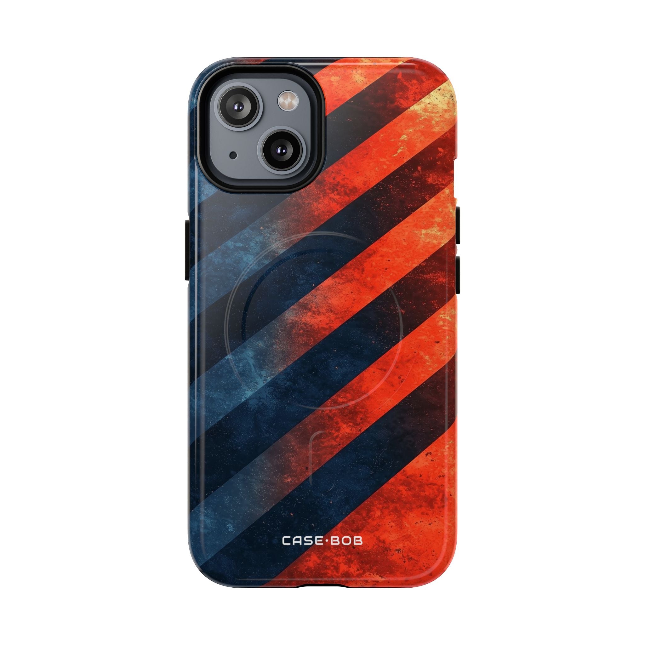 Diagonal Stripes Blaze iPhone 14 Case - Tough+