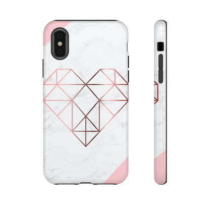 Heart Rose Gold - Protective Phone Case