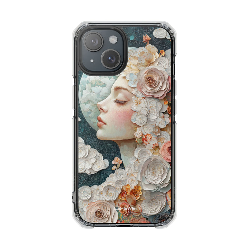 Moon Embraces Flowers iPhone Case - Impact
