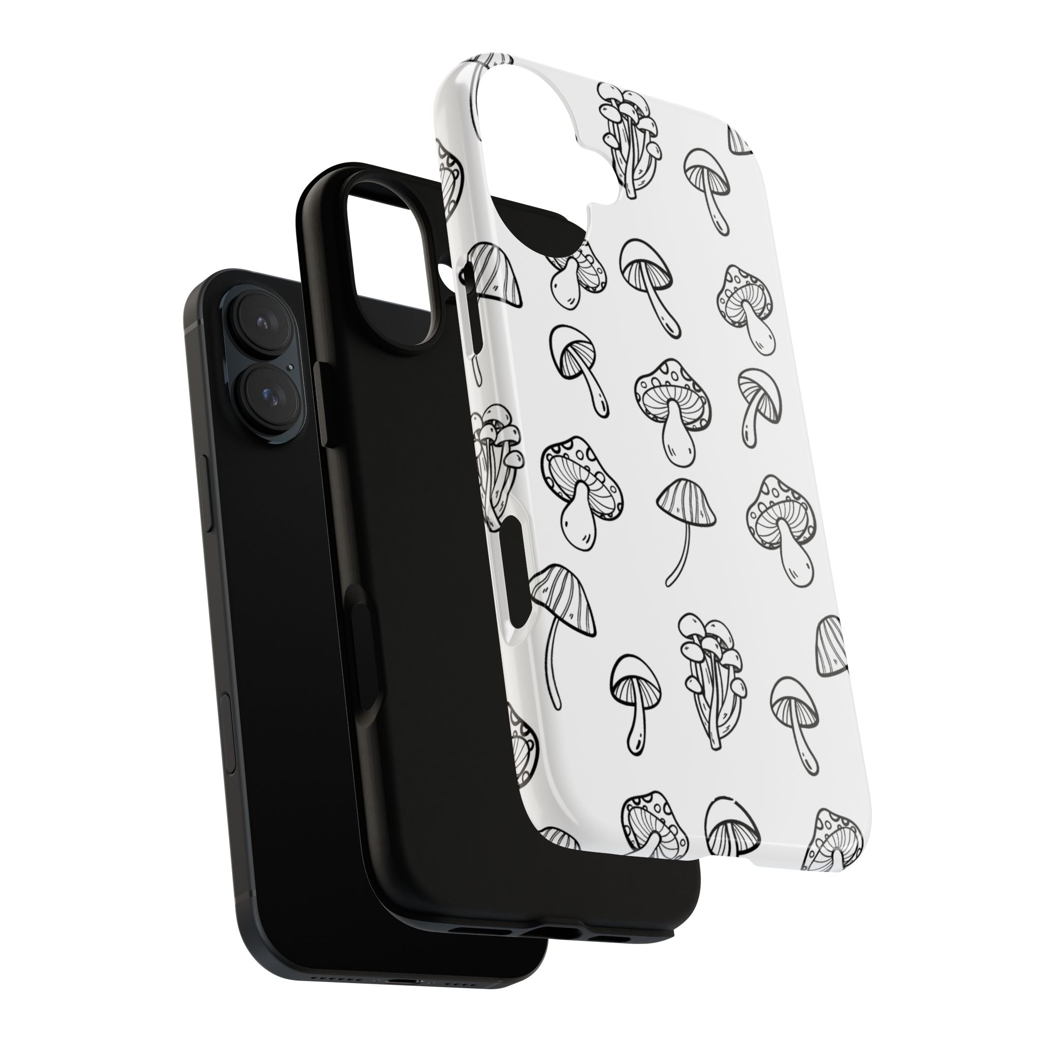 Mushroom Line Play - iPhone Case