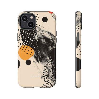 Black Dot Elegance - Protective Phone Case