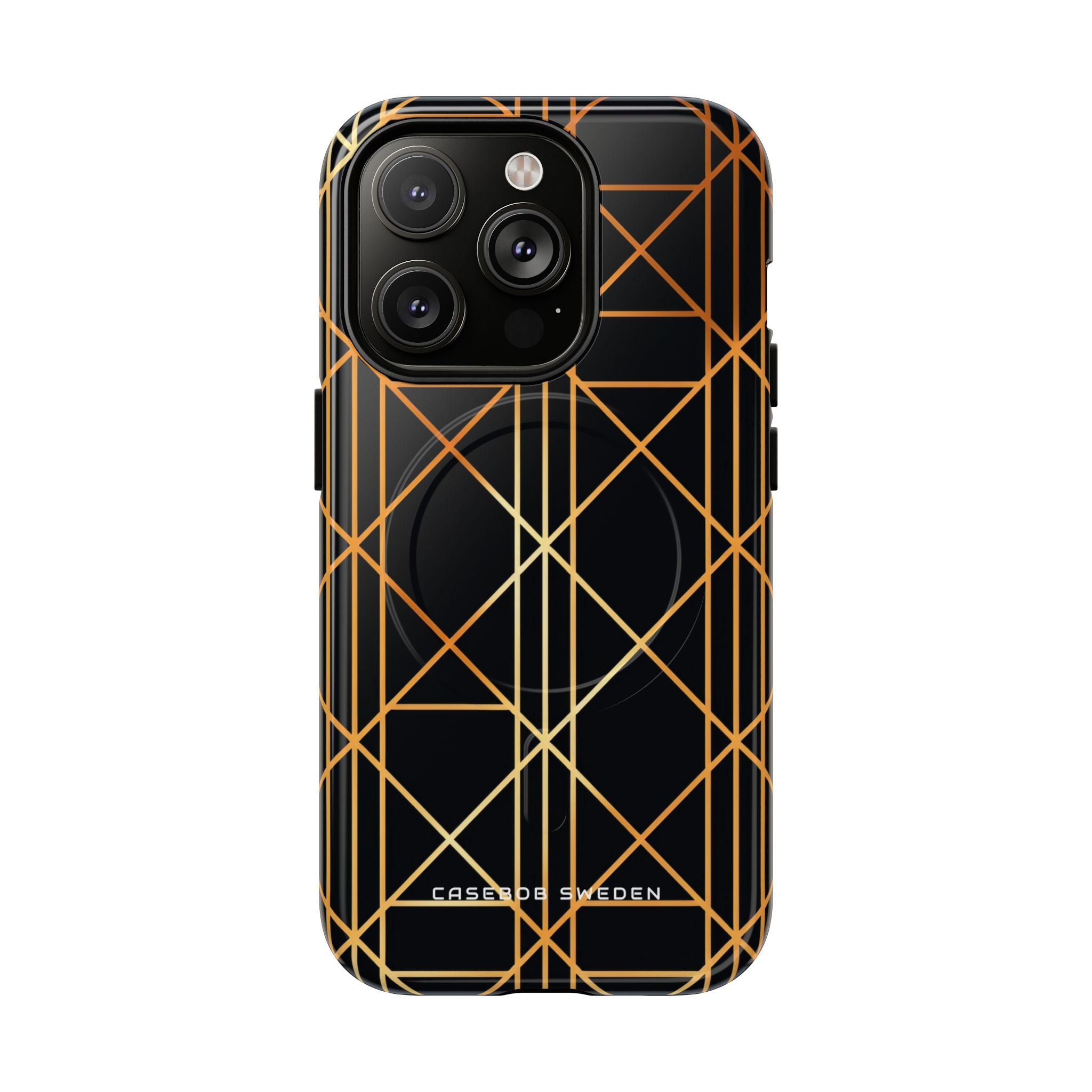 Golden Geometric Elegance iPhone 14 | Tough+ Phone Case