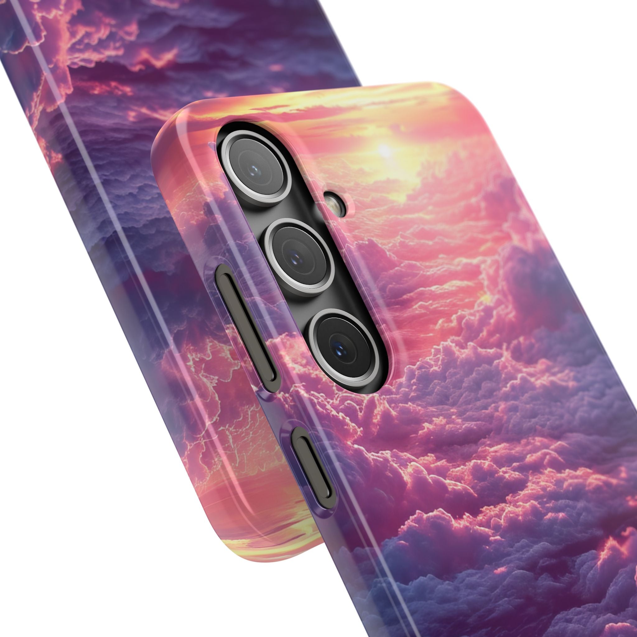 Pink Purple Clouds - Slim Samsung S24 Phone Case