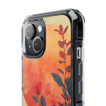 Orange Sun Harmony - Clear Impact iPhone 15 Phone Case