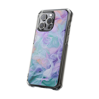 Purple Peach Whirl - Clear Impact iPhone 15 Phone Case