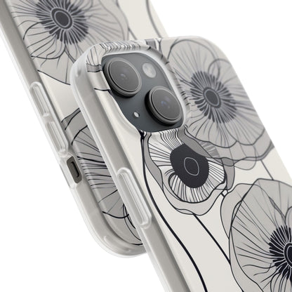 Modern Minimalist Flowers iPhone 15 - Flexi Phone Case